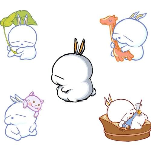 Three Ratels CX10 cute baby rabbit frige kids room furniture toilet laptop bicycle Cartoon rabbit Decal