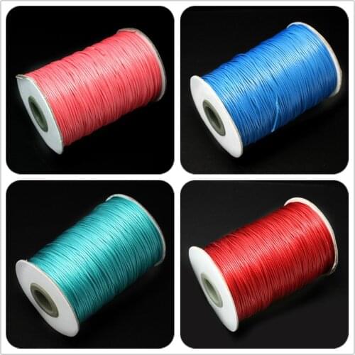 1MM Wax Cord 15m/lot Multi Colors Available Jewelry Cord for Bracelet & Necklace Making PS-FXT007-2