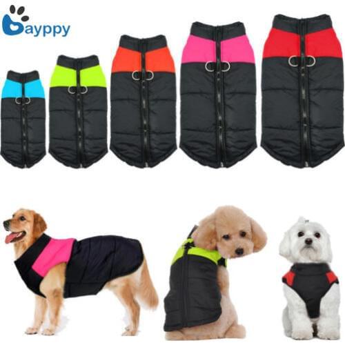 Winter Warm Medium Big Pet Dog Clothes Winter Padded Waterproof Coats Pet Costume Clothing Ropa for Large Dog Pet 2XL-5XL