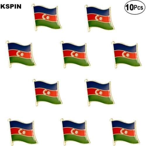 Azerbaijan Flag Lapel Pin Flag badge Brooch Pins Badges 10Pcs a Lot