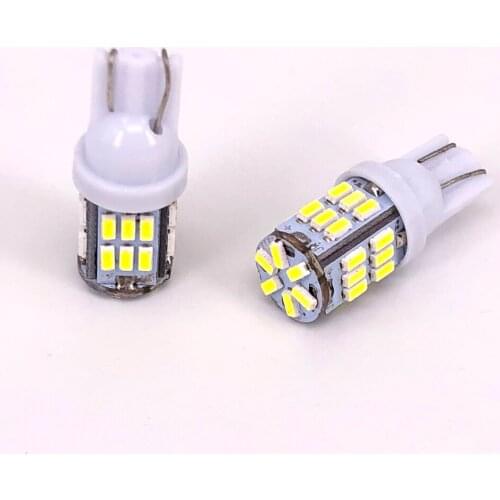 100Pcs Car T10 168 192 LED 3014 30 SMD Wedge Lamp Bulbs For Parking Light W5W 194 Wedge Tail Side lamp 12V