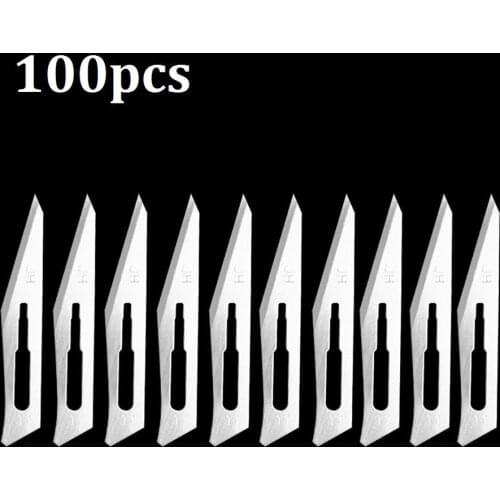 100pcs Stainless Steel Engraving & Wood Carving Tool Non-Slip Metal Scalpel Knife- Tools Kit Cutter Engraving Craft