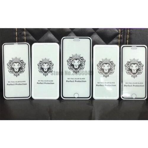 1000pcs For iPhone Xs Max Xr Tempered Glass 9H Full Glue Curved Screen Protector for iPhone 8 7 X Full Cover Film Edge