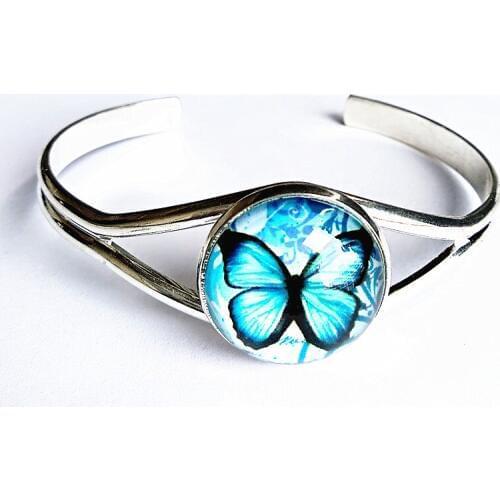 24pcs/lot ( Mixed 6 styles) Cartoon animals,Bule pink purple butterflies glass bracelets Bangle best gift