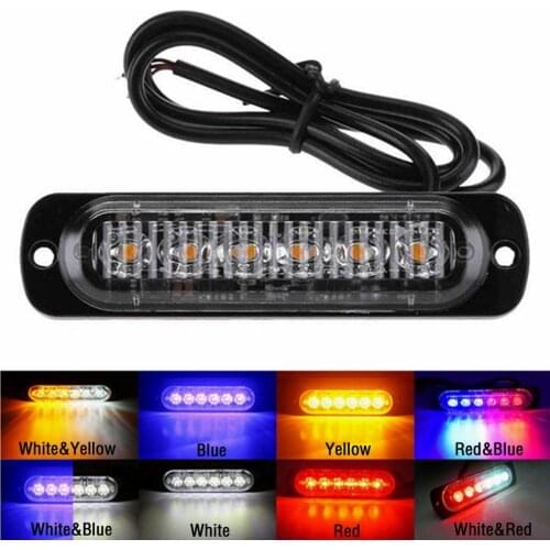6 Led Car Emergency Lights Bar Flood Spot Offroad Car Suv Driving Fog Lamp Work Light Bar Flood Spot Offroad Emergency Lights