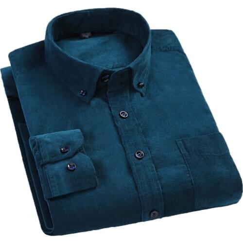 AOLIWEN Mens Corduroy Shirts