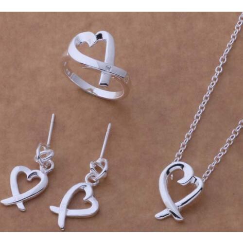 AS053 Trendy wholesale r Jewelry Sets Earring 164 + Necklace 590 + Ring 171 /afbaiwia bfyajxfar plated