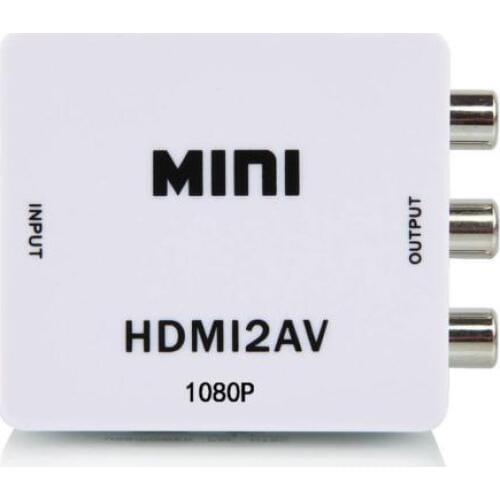 Free Shipping Mini Composite 1080P HDMI TO RCA Audio Video AV CVBS Adapter Converter For TV
