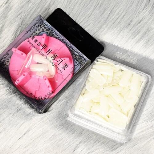 100pcs Natural Fake Nail Art Display&Practice Nail Polish Glue Display And Lotus Practice Base Acrylic Manicure Nail Art Tools