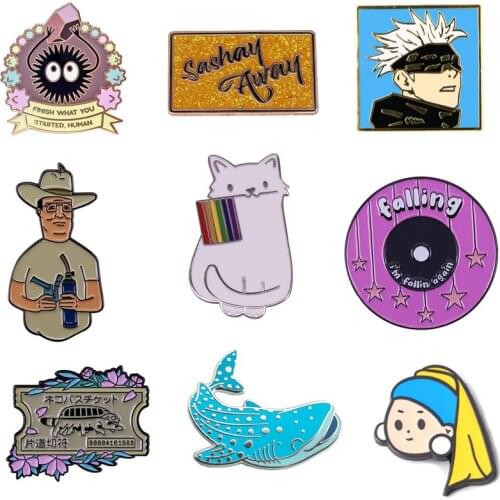 E3571 Enamel Pins Cartoon Brooch Charming Cute Brooches Badge for Clothing Dress Kids Pin