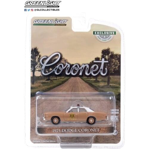 GreenLight 1:64 1975 Dodge Coronet boutique alloy car toys for children kids toys Model original box