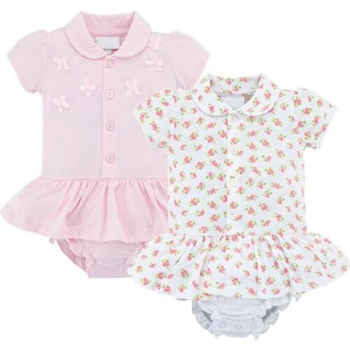 Kavkas Fashion Newborn Bodysuit Dress Cute Princess Baby Jumpsuit Clothes Lovely Summer Infant Girl Overalls Ruffled Clothes