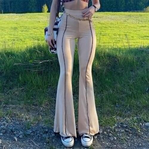 KISSyuer Women's Flared Trousers