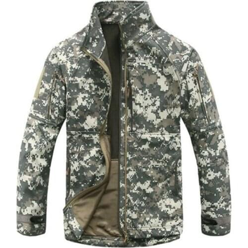 Jacket Men Sharkskin Soft Shell Military Jackets Waterproof Fleece Warm Outerwear Sportswear FishingHikingRuning Tactical Coats