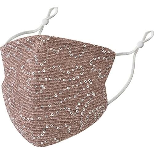 Best Selling,fashion Sequined Mask For Face Women Washable Face Mouth Mask Jewelry Mascsrillas Party Decoration