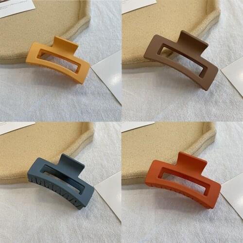 Women matte Hair Clip Acrylic Hairpins Elegant Clear Hair Claws Geometric Hairpins Barrette Headwear for Women Girls Accessories