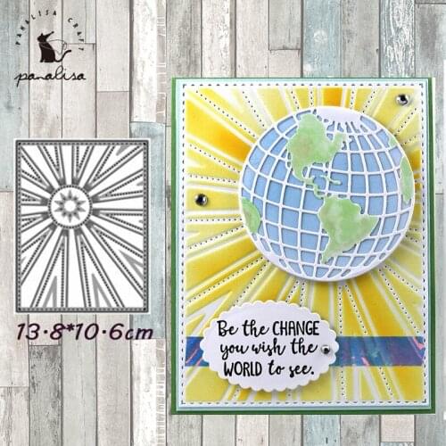Panalisacraft Sunshine Background Metal Cutting Dies Craft Dies Scrapbook Card Making Album Embossing Stencil Die Cut Decoration