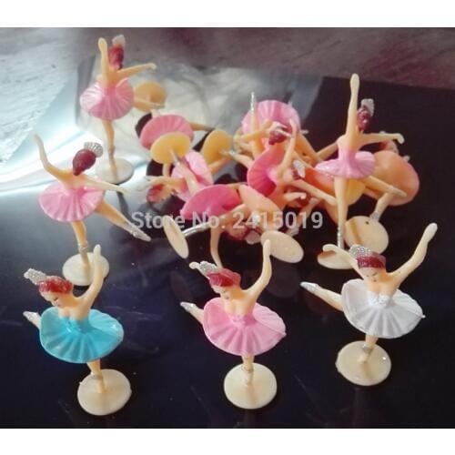 Cute cheap 48pc 2 inch 5cm length mini blue pink ballet dancers table scatters decoration baby shower party favors decorating