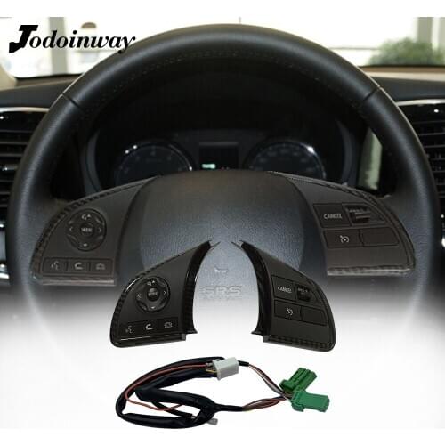 Multifunction Carbon Fiber Steering Wheel Button Cruise Speed Limit Switch Auto Parts For Mitsubishi Outlander 2013 Space star