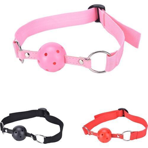 Couple Gag Ball BDSM Bondage Restraints Open Mouth Breathable Sex Ball Harness Strap Gag Sex Toy For Women Accessories