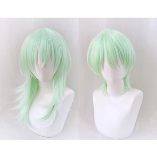 Game Fire Emblem ThreeHouses Cosplay Wigs Byleth Beleth Cosplay Wig Heat Resistant Synthetic Wig Short Green Straight Anime Hair