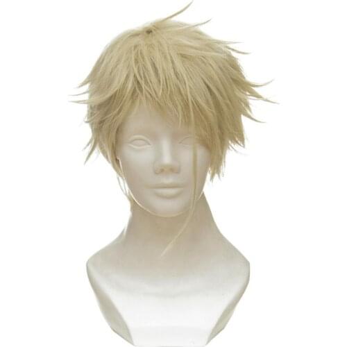 Violet Evergarden Cosplay Wig Short Yellow Cosplay Wig For Halloween Carnival Party Wigs For Men