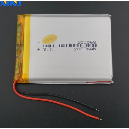 XINJ 3.7V 2000mAh Li Polymer LiPo Battery 505068 For MID Portable DVD Tablet PC E-book Power bank Portable TV Video player Plate
