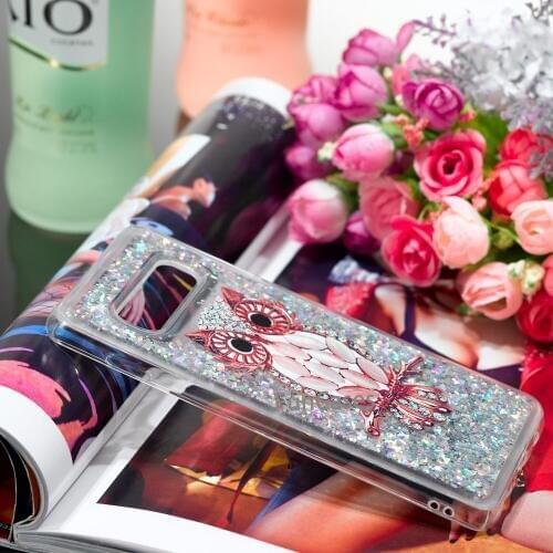 Clear Floating Sparkle Flowing Cover Liquid Quicksand For Samsung Galaxy S10 Plus Silicone Soft Back Cover For S10+ S10Plus