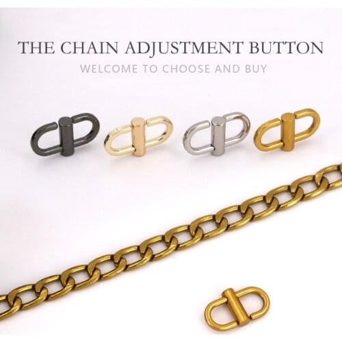 Adjustable Metal Buckle Clip Handbag Chain Length Shortening Bag Accessories Chain Bag Metal Chain Adjustment Buckle