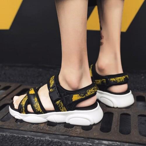 Sandalias Playa Hombre Men Beach Slippers Sneakers Respirant Sport Shoes Breathable Mens Style Flat Summer Mesh