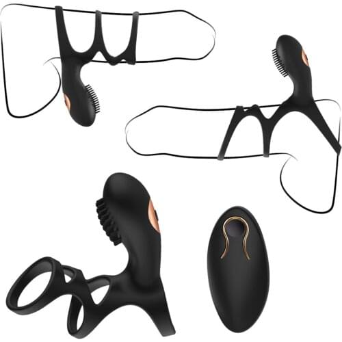 Sextoys Remote Control Cockring Vibrator 10 Modes Vibrating Men Penis Ring Cock Clitoris Stimulator Adult Sex Toys for Couples