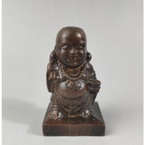 Elaborate Chinese Traditional Handicraft Handmade Hardwood Young Monk Collection Home Decoration Statue