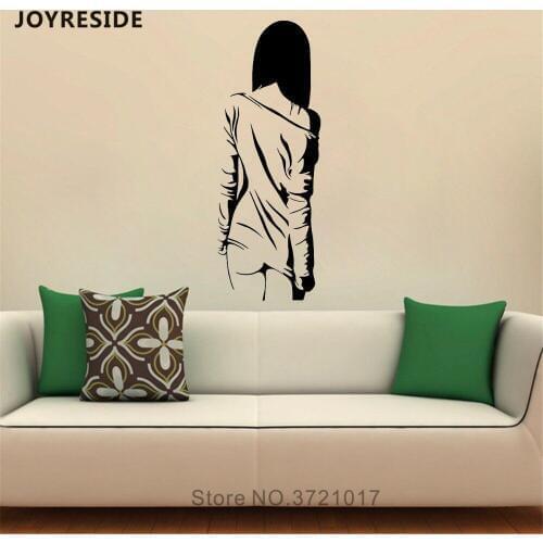 JOYRESIDE Sexy Woman Wall Decal Fashion Girl Salon Wall Sticker Beauty Vinyl Decor Home Livingroom Decor Interior Design A1067