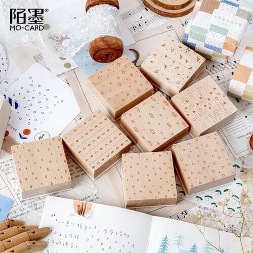Vintage salt multifunctional decorative seal rubber seal Wood clear stamps DIY scrapbooking decoration clear stamps stationery