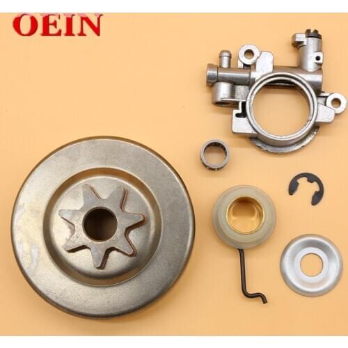3/8" 7T Clutch Drum Bearing Oil Pump Worm Gear Kit For Stihl 029 039 MS290 MS310 MS390 Garden Chainsaw Tool Parts