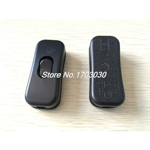 5 Pcs AC125V 3A 250V 2A Rectangle ON/OFF In Line Cord Switch Black for Bedroom