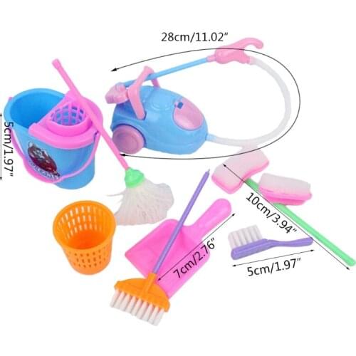 9pcs Kids Simulation Cleaning Toys House Cleaning Educational Toys for Girls 87HD