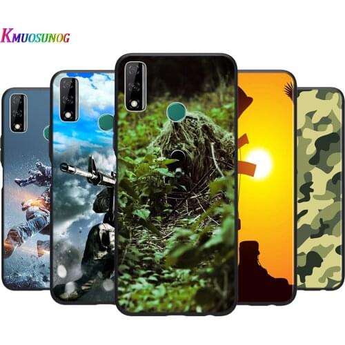 Army Soldier Camouflage For Huawei Y9S Y6S Y8S Y9A Y7A Y8P Y7P Y5P Y6P Y7 Y6 Y5 Pro Prime 2020 2019 2018 Phone Case Cover