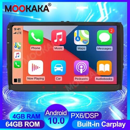 For VW Volkswagen Magotan Android 10.0 4+64G Car Radio Carplay Touch Screen DSP DVD Autoradio Multimedia Player GPS Navigation