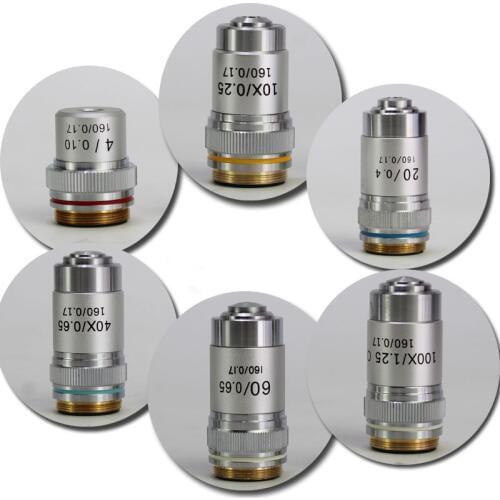 4X 10X 20X 40X 60X 100X Biomicroscope System Achromatic Laboratory Education Bio-Microscope Biological Microscope Objective Lens