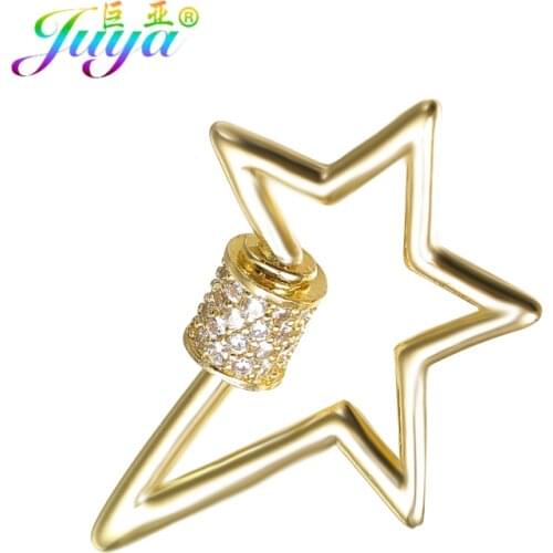 Juya DIY Decorative Spiral Clasps Accessories Supplies Handmade Screw Clasps For Hanging Chains Pendant Necklace Jewelry Making