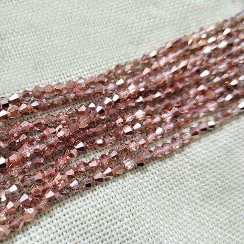 STENYA 4mm Crystal Beads Bicone Shape Pendant Charm Stone Beading Tassel Necklace Bracelet Jewelry Findings Earrings Accessories