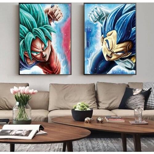 Anime Goku Painting Nordic Style Pictures Wall Art Modular Canvas Poster Modern Bedside Background Home Decor Prints