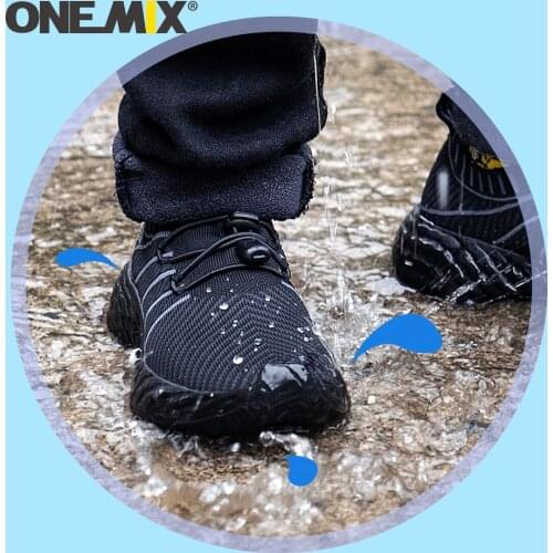 ONEMIX 2021 Waterproof Kid Sneakers Children Running Shoes Boys Breathable Mesh Soft Anti-dirty Outdoor Sport Shoes