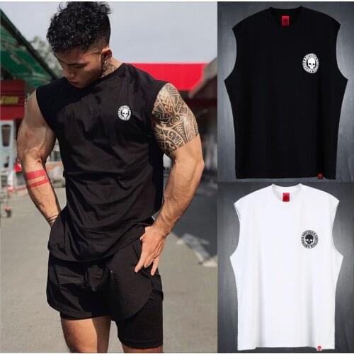 2021 new mens cotton tank tops shirt Hip hop vest sleeveless male casual bodybuilding sports man Workout clothes clothing