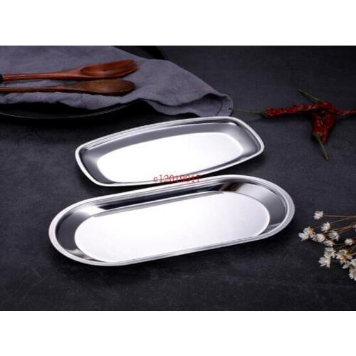 Stainless steel Nordic wind cake snack tray paper towel spoon tray in hotel restaurant