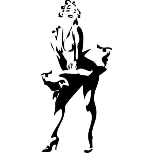 Sexy Marilyn Monroe Car Sticker High Quality Car Window Decoration Personality PVC Waterproof Decal Black/white Cover Scratches