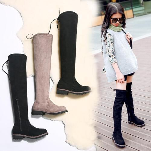 Girls boots snow over the knee high winter boots kids girls shoes meisjes laarzen big size teenage 13 14 years old