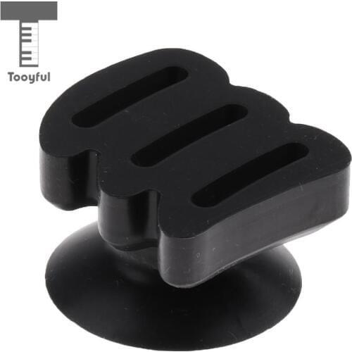 Tooyful Silicone Guitar Plectrums Picks Holder with Suction Cup Black Guitar Bass Banjo Mandolin Parts