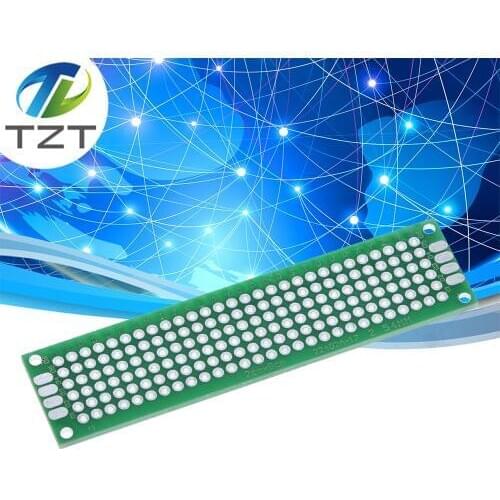 TZT 10pcs/lot 2x8 Double Side Copper Prototype PCB Universal Board Experimental Development Plate Green